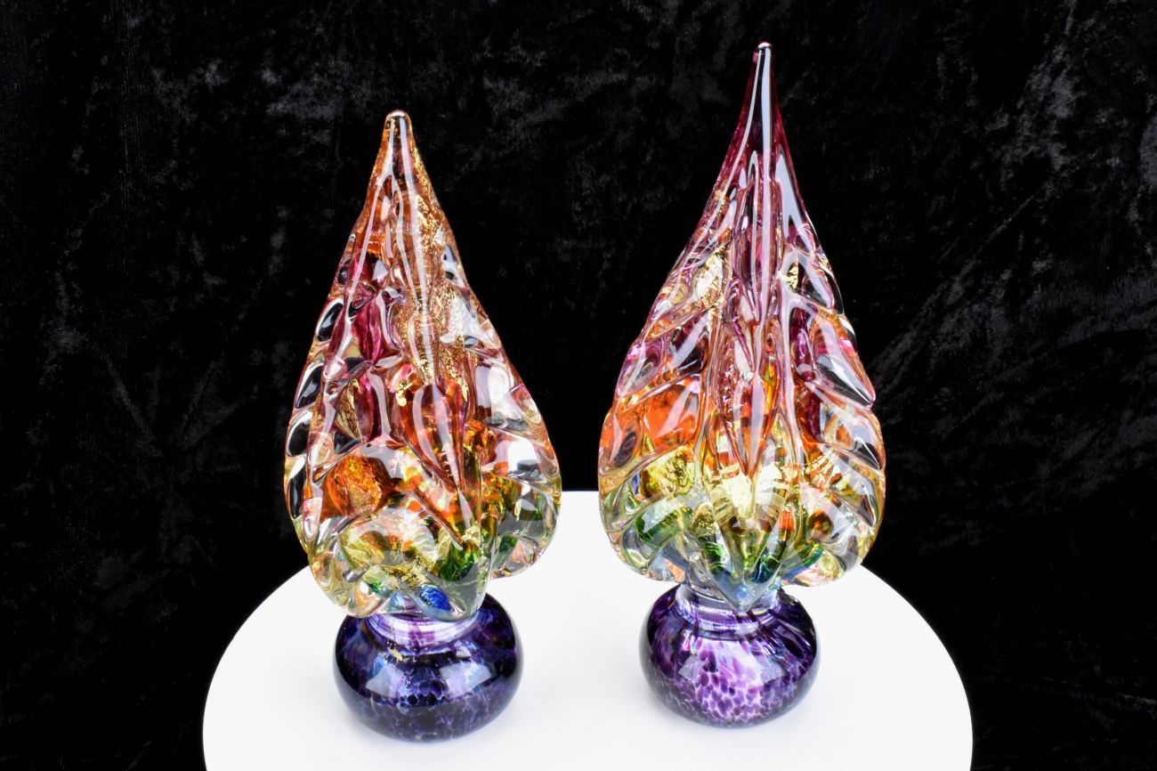 Art Glass Christmas Tree in Rainbow